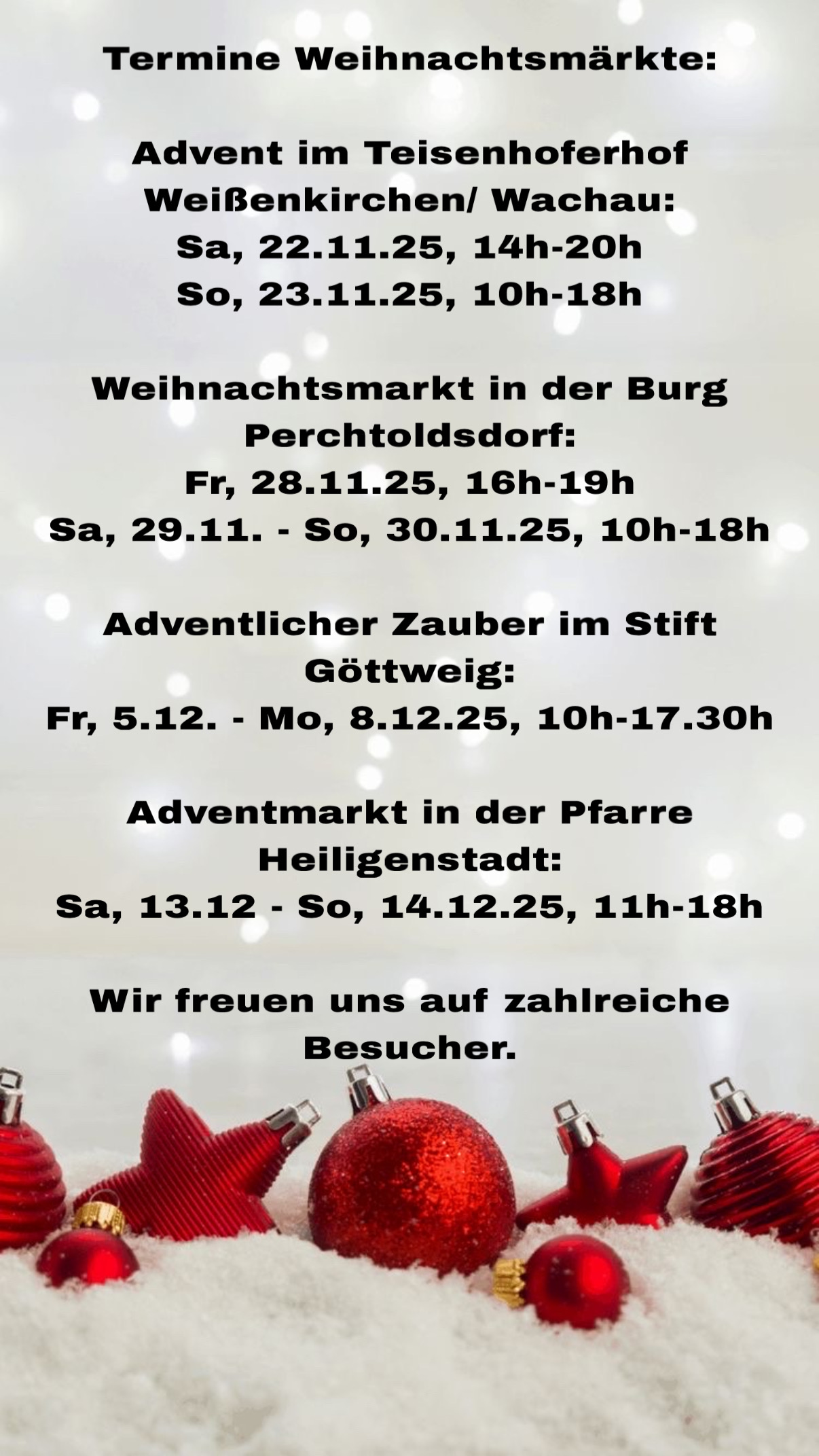 Es ist wieder soweit….